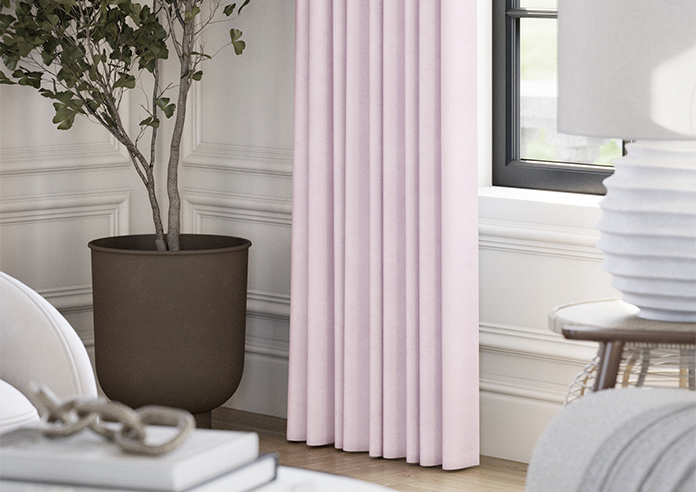 Faux Suede, Pastel Pink - Made to Measure Curtains - Image 5